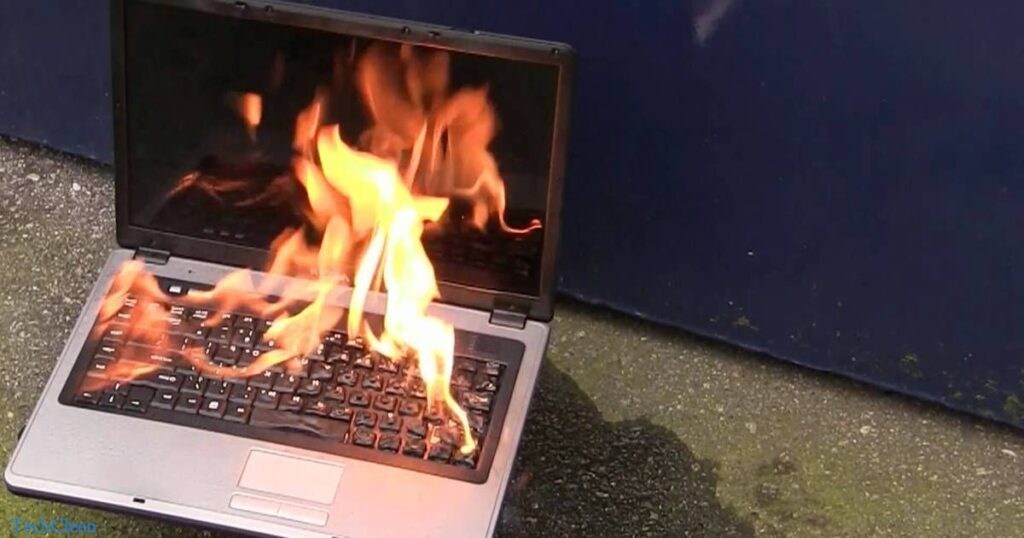 Laptop explosion due to overheat