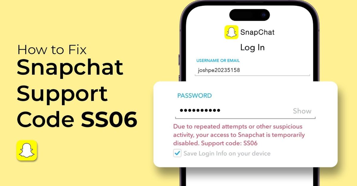 Snapchat Support Code SS06